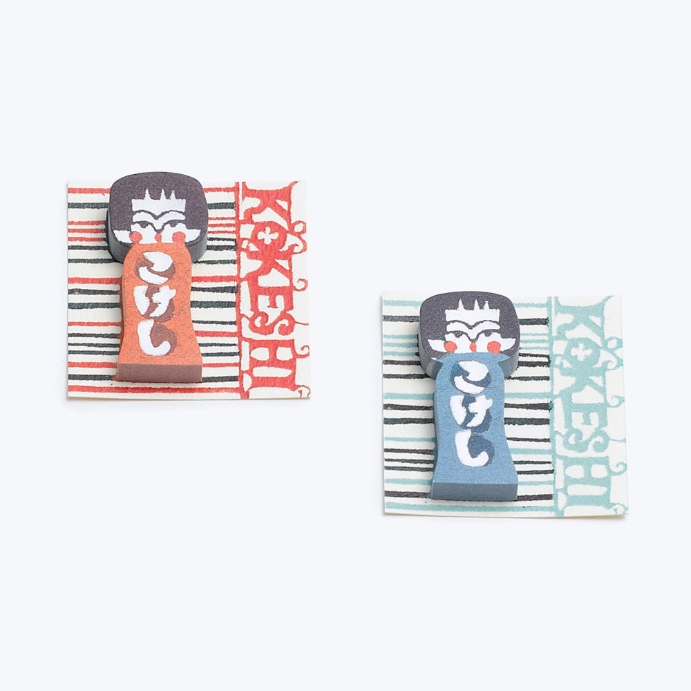 Kokeshi Doll Tags made in Japan by Classiky and Mihoko Seki