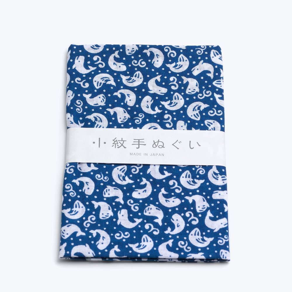 Kujira Tenugui Cloth made in Japan by Miyamoto Komon