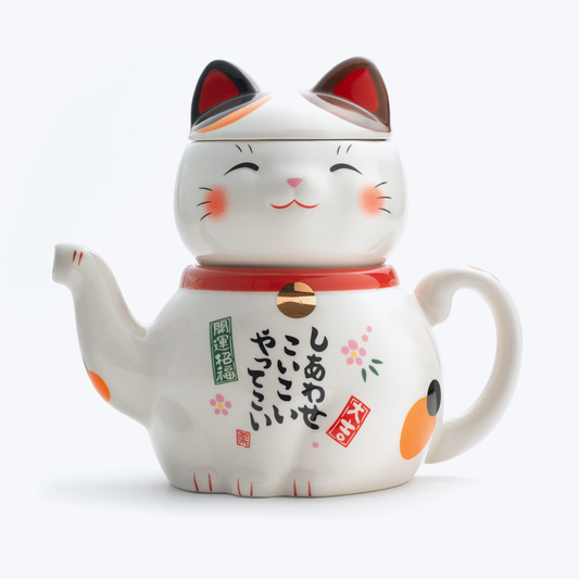 Maneki Neko Porcelain Teapot